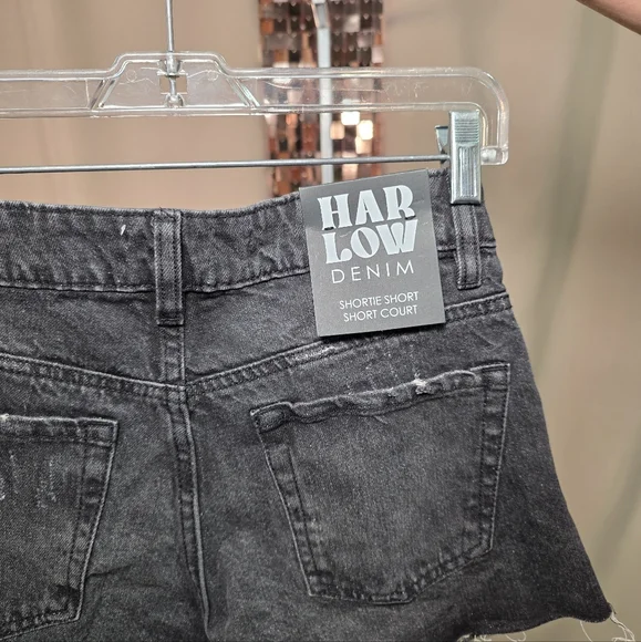 15. NWT Harlow Charcoal Hi Rise Jean Shorts Size 25 W 13-14 R 11 I 2 - Picture 6 of 8
